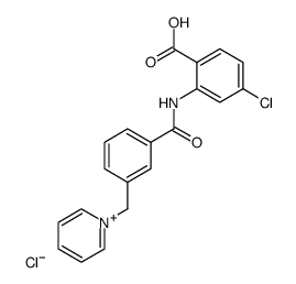 1-<<3-<<(2-carboxy-5-chlorophenyl)amino>carbonyl>phenyl>methyl>pyridinium chloride Structure