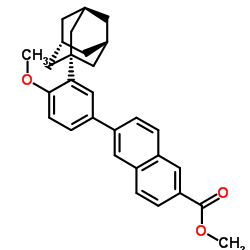 6-[3-(1-金刚烷基)-4-甲氧基苯基]-2-萘甲酸甲酯结构式