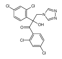 1,2-bis(2,4-dichlorophenyl)-2-hydroxy-3-(1,2,4-triazol-4-yl)propan-1-one结构式