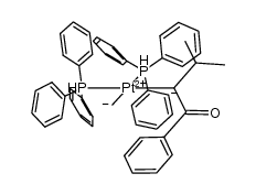 cis-[Pt(PPh3)2(CH3)(C6H5COCHCH(CH3)2)] Structure