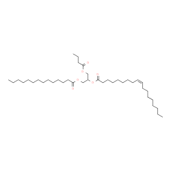 1-Myristoyl-2-Oleoyl-3-Butyryl-rac-glycerol Structure
