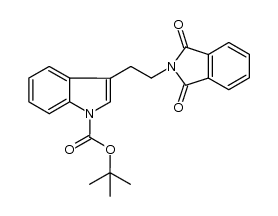 tert-butyl 3-[2-(1,3-dioxoisoindolin-2-yl)ethyl]-1H-indole-1-carboxylate结构式