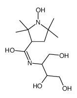 1-hydroxy-2,2,5,5-tetramethyl-N-(1,3,4-trihydroxybutan-2-yl)pyrrolidine-3-carboxamide结构式