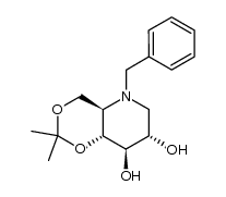 (4aR,7S,8R,8aR)-5-苯甲基-2,2-二甲基六氢-4H-[1,3]二噁己环并[5,4-b]吡啶-7,8-二醇结构式
