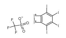mono(periodo-7,8-diiodoniabicyclo[4.2.0]octa-1(6),2,4-triene-7,8-diium) mono(trifluoromethanesulfonate) Structure