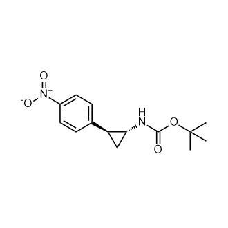 叔丁基((1R,2S)-2-(4-硝基苯基)环丙基)氨基甲酸酯结构式