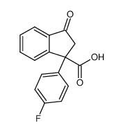 3-(4-fluorophenyl)-1-oxoindan-3-carboxylic acid结构式