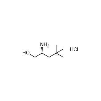 (R)-2-氨基-4,4-二甲基戊-1-醇盐酸盐结构式