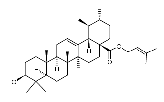 3'-methyl-2'-butenyl 3β-hydroxyurs-12-en-28-oate structure