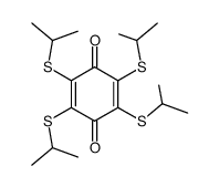 2,3,5,6-tetrakis(isopropylthio)-1,4-benzoquinone结构式