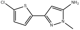 3-(5-氯噻吩-2-基)-1-甲基-1H-吡唑-5-胺结构式