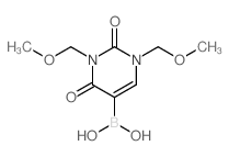 1,3-双(甲氧基甲基)-2,4-二氧代-1,2,3,4-四氢嘧啶-5-硼酸结构式