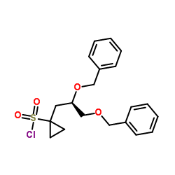 1-[(2R)-2,3-Bis(benzyloxy)propyl]cyclopropanesulfonyl chloride Structure