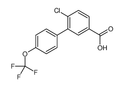 4-chloro-3-[4-(trifluoromethoxy)phenyl]benzoic acid结构式