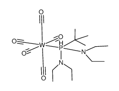 bis(diethylamino)-t-butylphosphine(pentacarbonyl)tungsten(0) Structure