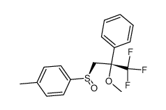 (2R)-1,1,1-trifluoro-2-methoxy-2-phenyl-3-((4-methylphenyl)sulfinyl)propane结构式