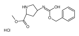 methyl (2R,4S)-4-(phenylmethoxycarbonylamino)pyrrolidine-2-carboxylate,hydrochloride Structure