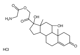 [2-[(10R,11S,13S,17R)-11,17-dihydroxy-10,13-dimethyl-3-oxo-2,6,7,8,9,11,12,14,15,16-decahydro-1H-cyclopenta[a]phenanthren-17-yl]-2-oxoethyl] 2-aminoacetate,hydrochloride结构式