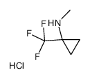 N-methyl-1-(trifluoromethyl)cyclopropan-1-amine,hydrochloride Structure