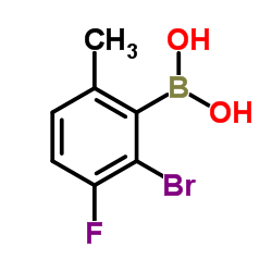 2-Bromo-3-fluoro-6-methylphenylboronicacid Structure