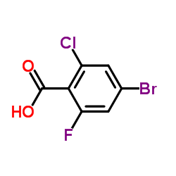 4-溴-2-氯-6-氟苯甲酸结构式