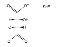 Lg-tartaric acid , antimony (III)-Lg-tartrate结构式