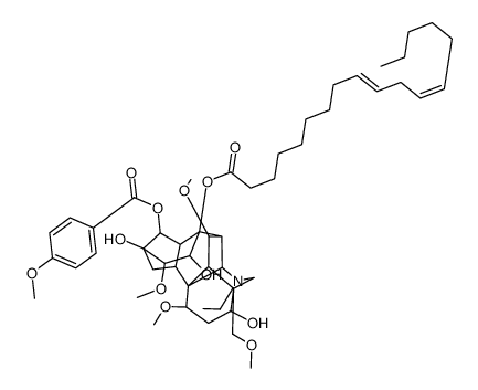 Aconitane-3,8,13,14,15-pentol,20-ethyl-1,6,16-trimethoxy-4-(methoxymethyl)-,14-(4-methoxybenzoate) 8-(9,12-octadecadienaote),(1alpha,3alpha,6alpha,8(9Z,12Z),14alpha,15alpha,16beta) Structure