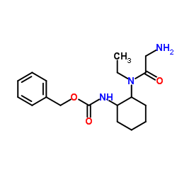 Benzyl {2-[ethyl(glycyl)amino]cyclohexyl}carbamate Structure