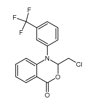 1-(3'-trifluoromethyl-phenyl)-2-chloromethyl-1,2-dihydro-3,1-benzoxazin-4-one结构式