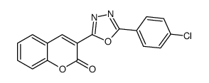 3-[5-(4-chlorophenyl)-1,3,4-oxadiazol-2-yl]chromen-2-one Structure
