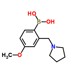 4-Methoxy-2-(pyrrolidin-1-ylmethyl)phenylboronic acid Structure