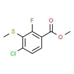 Methyl 4-chloro-2-fluoro-3-(methylthio)benzoate结构式