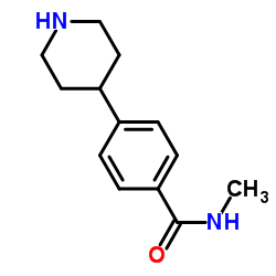 4-(4-甲基氨基羰基苯基)哌啶结构式