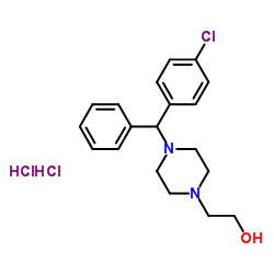 2-(4-((4-氯苯基)苯基)甲基)哌嗪-1-基)乙醇二盐酸盐结构式