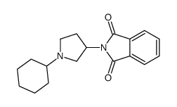 2-(1-cyclohexylpyrrolidin-3-yl)isoindole-1,3-dione结构式