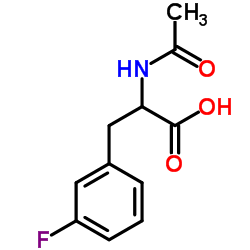 N-乙酰基-3-氟-DL-苯丙氨酸结构式