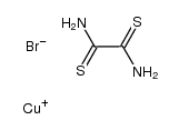copper(I) dithiooxamide bromide Structure