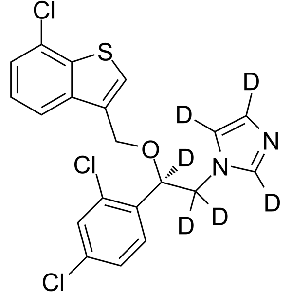 (R)-Sertaconazole-d6 Structure