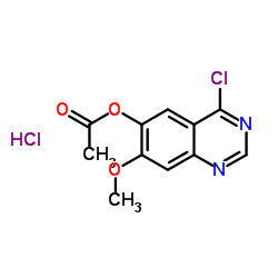 4-氯-7-甲氧基喹唑啉-6-醇乙酸酯盐酸盐结构式