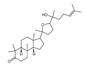 (14α,15S,17aR)-15,17a-Epoxy-20-hydroxy-15-methyl-D-homo-C,30-dinor-13,17a-seco-5α-dammar-24-en-3-one structure