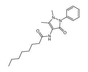 1,5-dimethyl-4-octanoylamino-2-phenyl-1,2-dihydro-pyrazol-3-one结构式