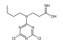 3-[butyl-(4,6-dichloro-1,3,5-triazin-2-yl)amino]propanamide结构式