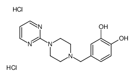 4-[(4-pyrimidin-2-ylpiperazin-1-yl)methyl]benzene-1,2-diol,dihydrochloride结构式