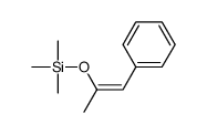 (E)-三甲基(1-苯基-1-丙烯-2-基氧基)硅烷结构式