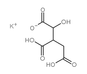 DL-异柠檬酸单钾结构式