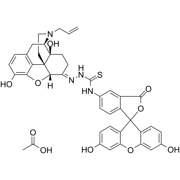 Naloxone fluorescein acetate Structure