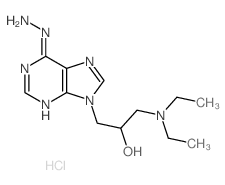 1-diethylamino-3-(6-hydrazinylpurin-9-yl)propan-2-ol结构式