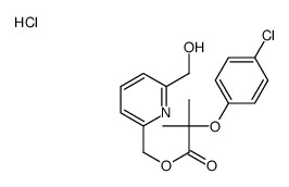[6-(hydroxymethyl)-2-pyridyl]methyl 2-(4-chlorophenoxy)-2-methylpropionate hydrochloride结构式