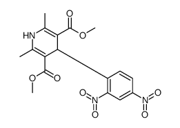 1,4-dihydro-2,6-dimethyl-4-(2,4-dinitrophenyl)-3,5-pyridinedicarboxylic acid dimethyl ester结构式