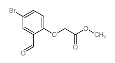 (4-溴-2-甲酰基苯氧基)乙酸甲酯结构式
